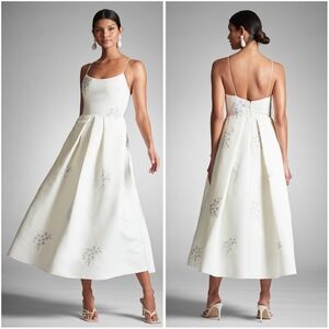 NWT Sachin & Babi Audra Dress Ivory Embroidered Floral 6